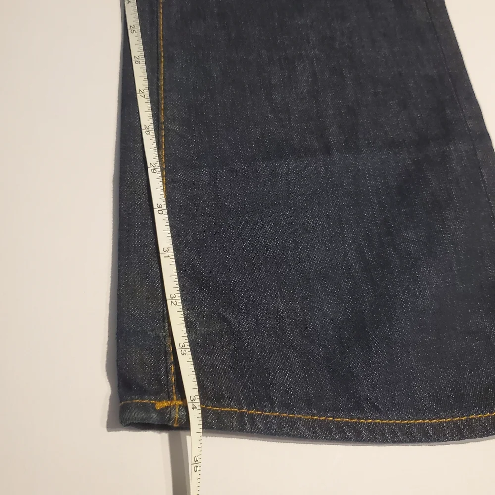 True Religion Jeans Men Straight Leg Phantom Blake  Dark Blue Denim 36 X 34